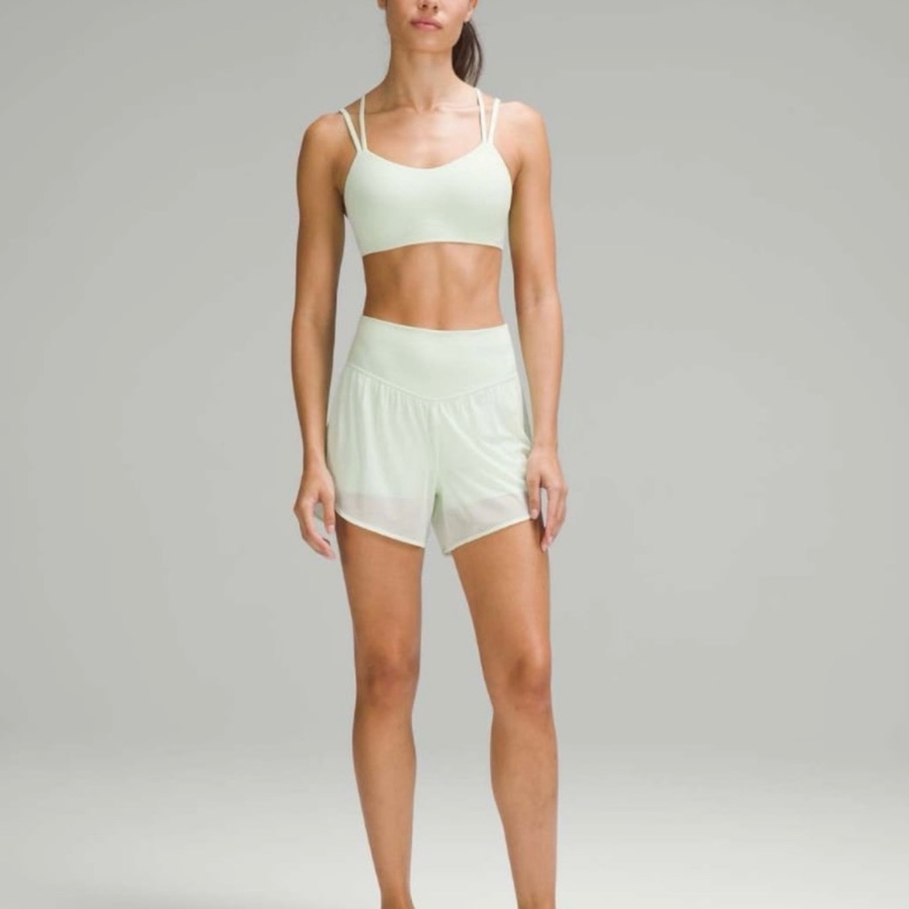 Lululemon Nulu and Mesh High-Rise Yoga Short 3.5" In Kohlrabi Green Size 12